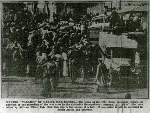 Film Crew at City Deep mine, June 29, 1930