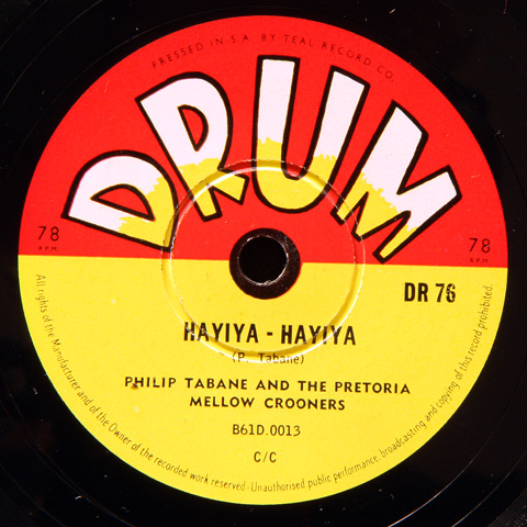 Philip Tabane and the Pretoria Mellow Crooners - Hayiya-Hayiya / Nolizwe