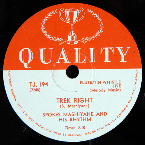 Spokes Mashiyane and his Rhythm - Trek Right / Chicago Blues