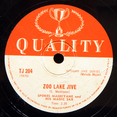 Spokes Mashiyane and His Magic Sax - Zoo Lake Jive / D.O.C.C.