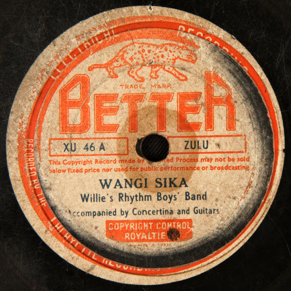 Willie's Rhythm Boys' Band - Wangi Sika / Vukani