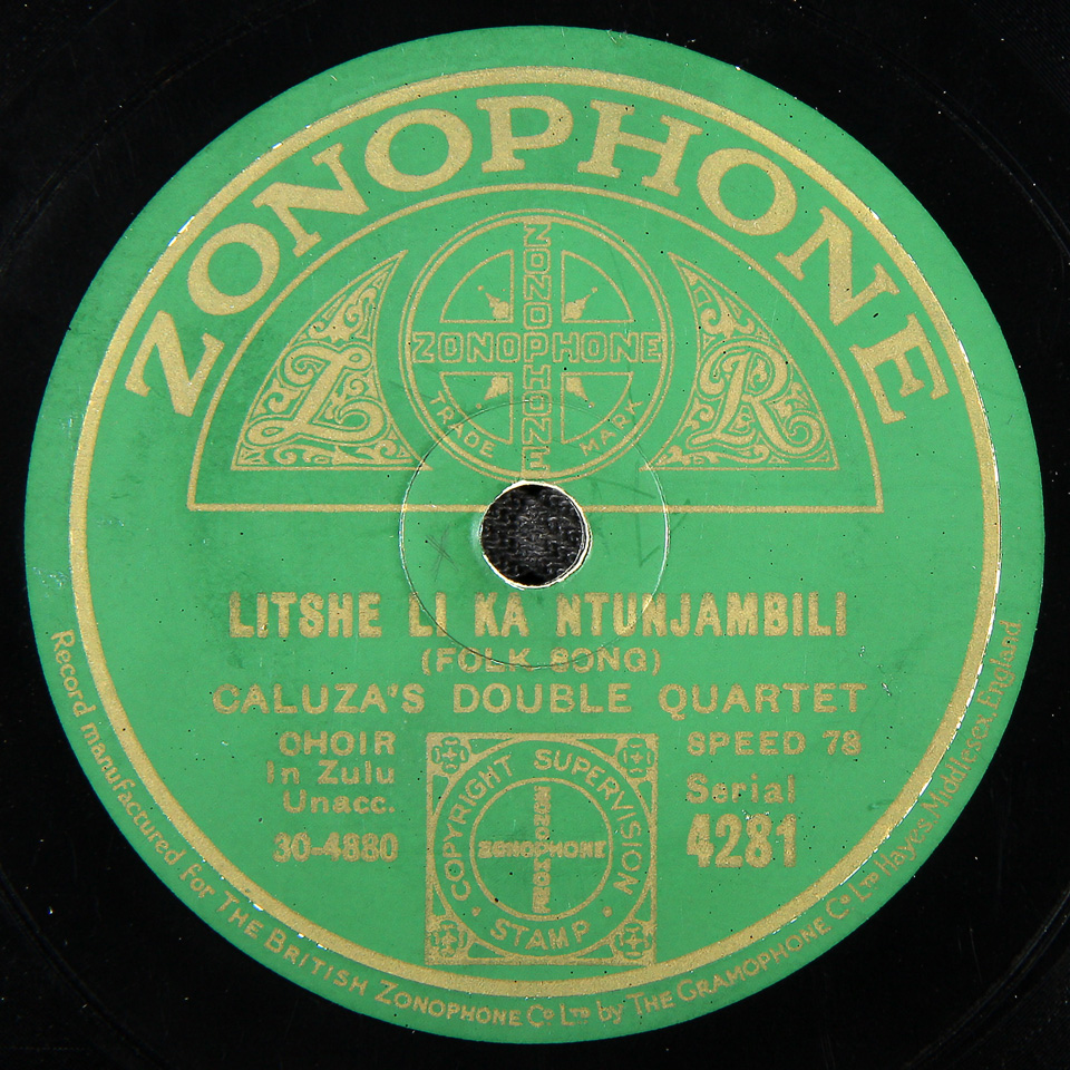 Caluza's Double Quartet - Litshe Li Ka Ntunjambili / Imbabala